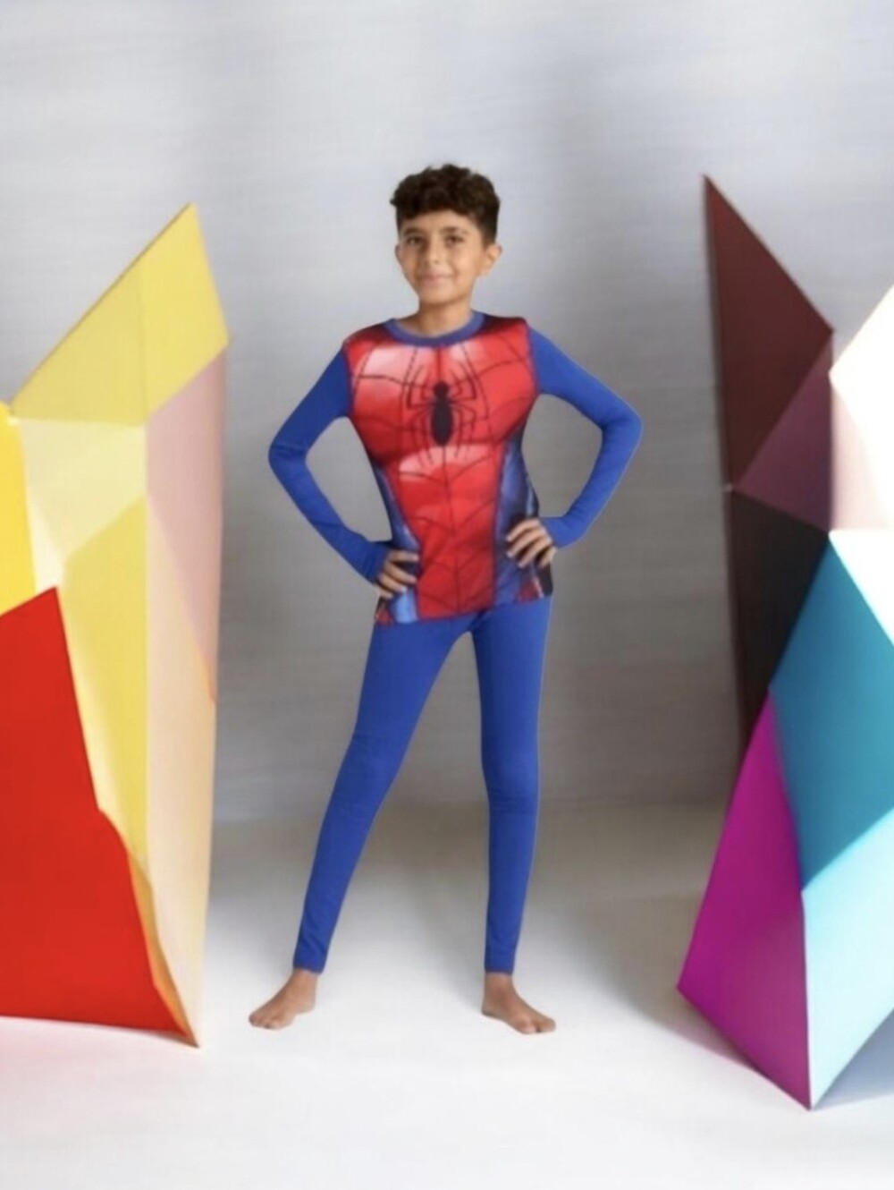 Cuddl Duds Red & Blue Spider Hero Kids Costume